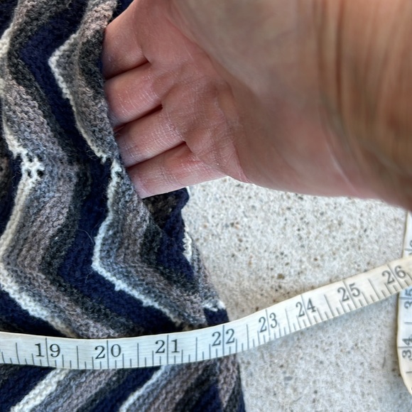 Free People Rhiannon Chevron Knit Flare Sleeve Mini Dress Size Medium - Picture 9 of 14